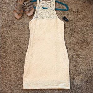 White Lace Mini Dress